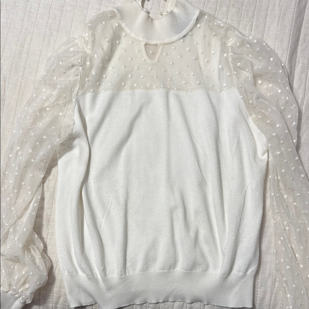Forever 21 Sheer Polka Dot Top